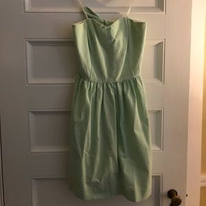 Lilly Pulitzer strapless green seersucker dress